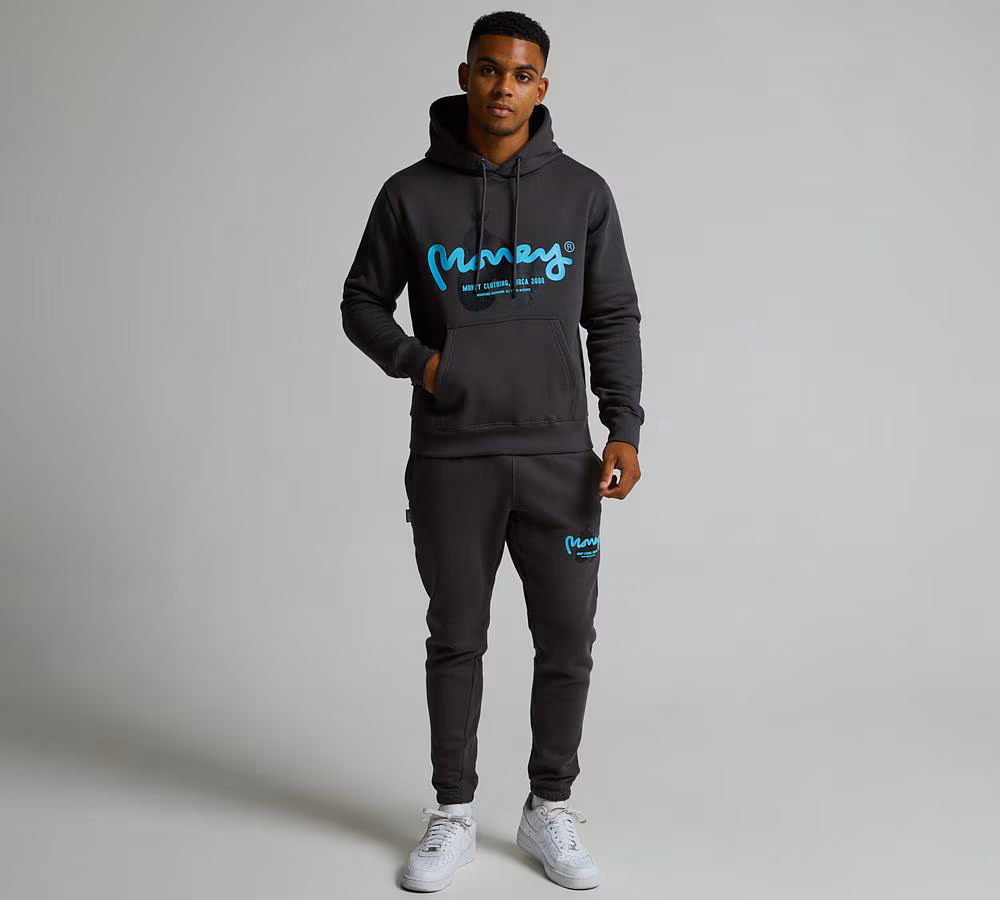 MONEY SIG VENEER JOGGER - BLACK/TIFFANY BLUE