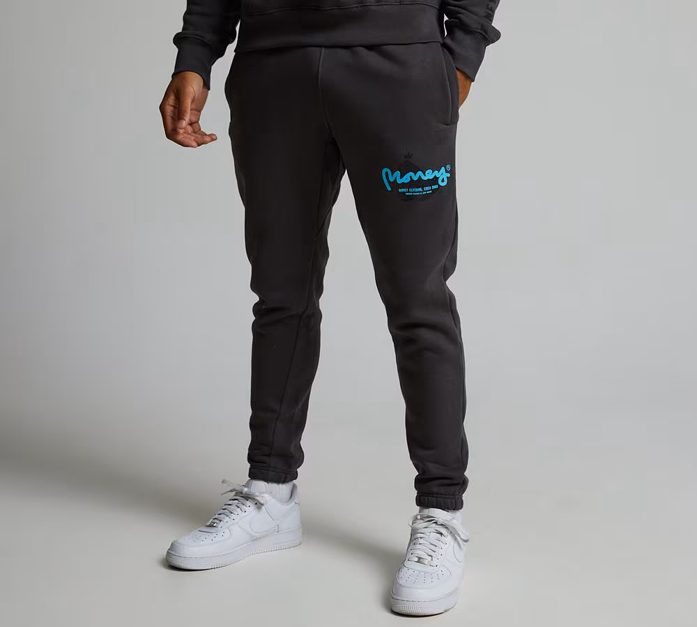 MONEY SIG VENEER JOGGER - BLACK/TIFFANY BLUE