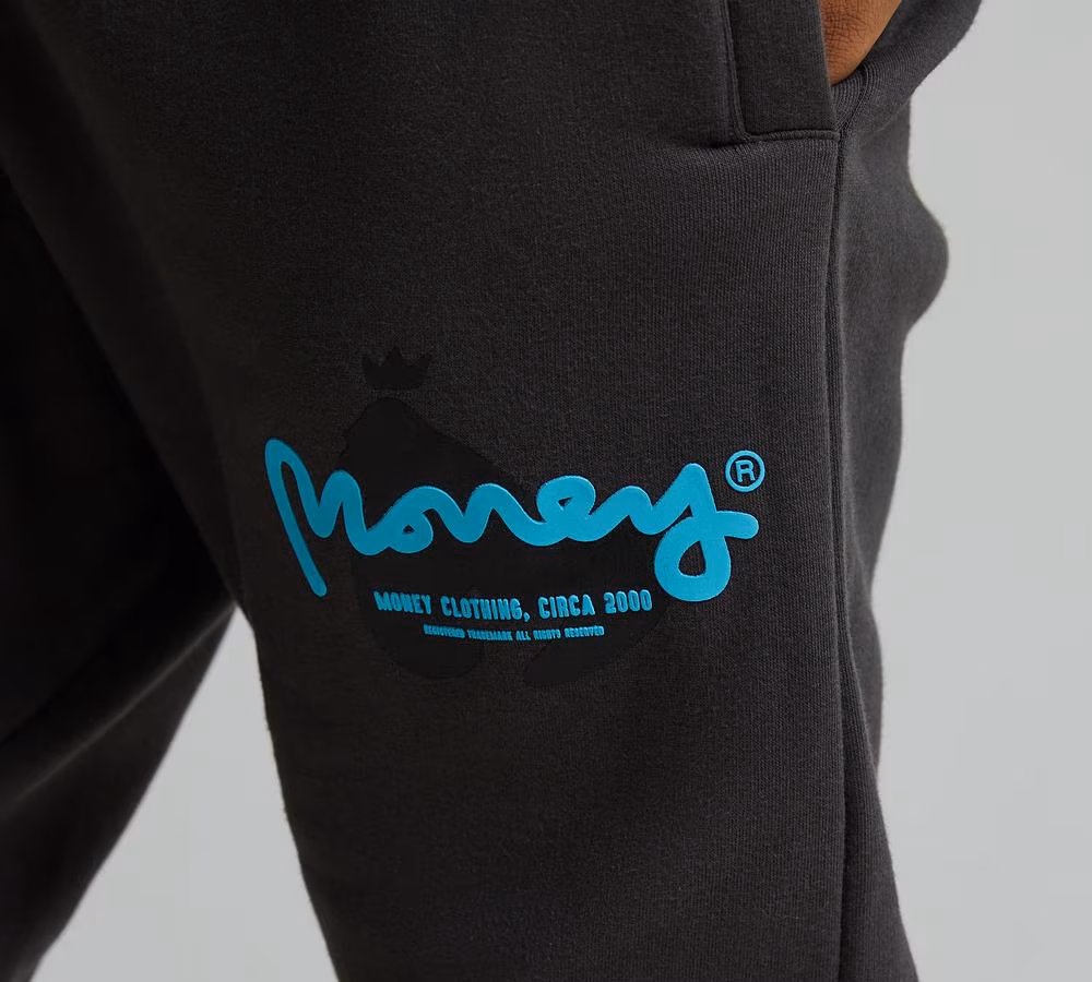 MONEY SIG VENEER JOGGER - BLACK/TIFFANY BLUE