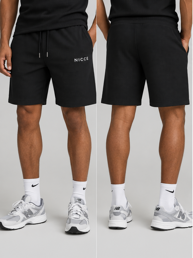 NICCE WAFFLE SHORT - BLACK