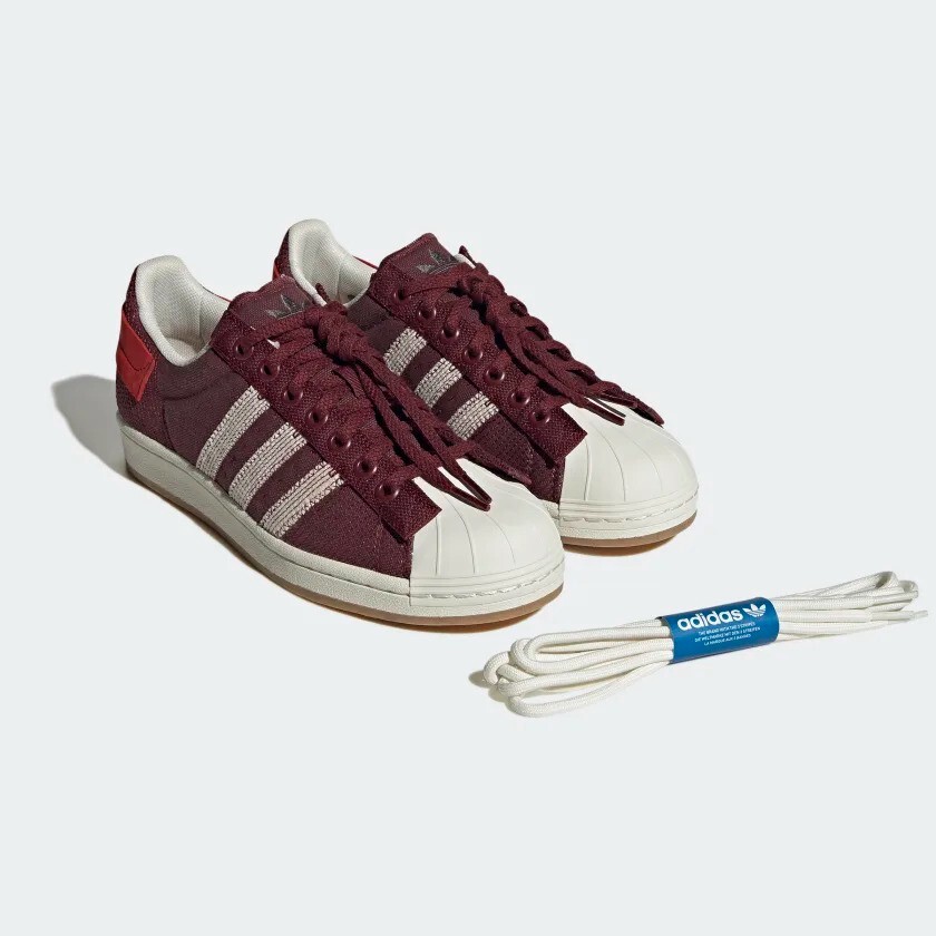 ADIDAS MENS ORIGINALS SUPERSTAR PARLEY TRAINERS - SHADOW RED