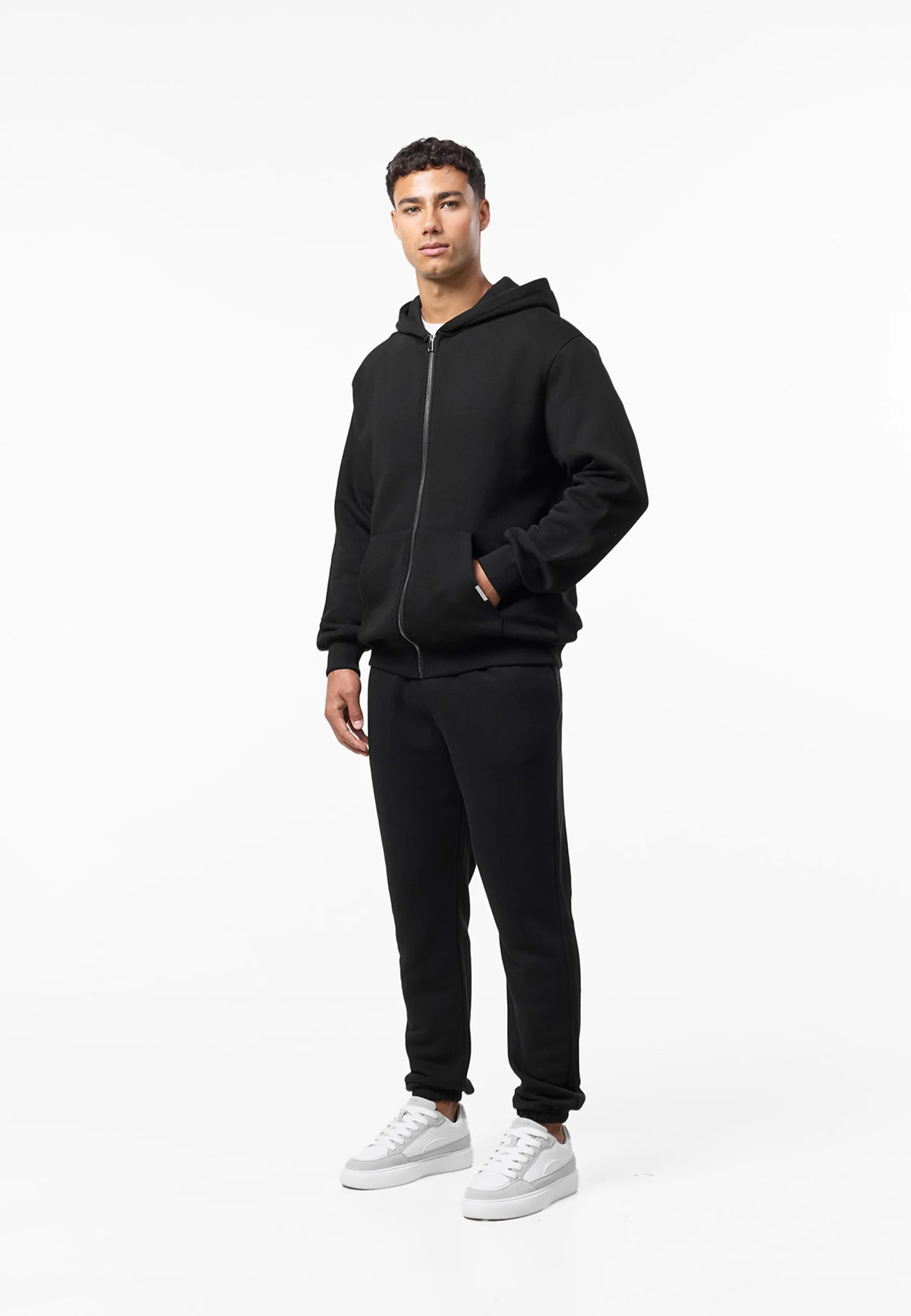 CLOSURE LONDON RELAXED FIT HOODED ZIP  SUIT - BLACK