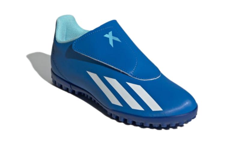 ADIDAS X CRAZYFAST.4 TURF FOOTBALL BOOTS JUNIOR HOOK-AND-LOOP TRAINERS