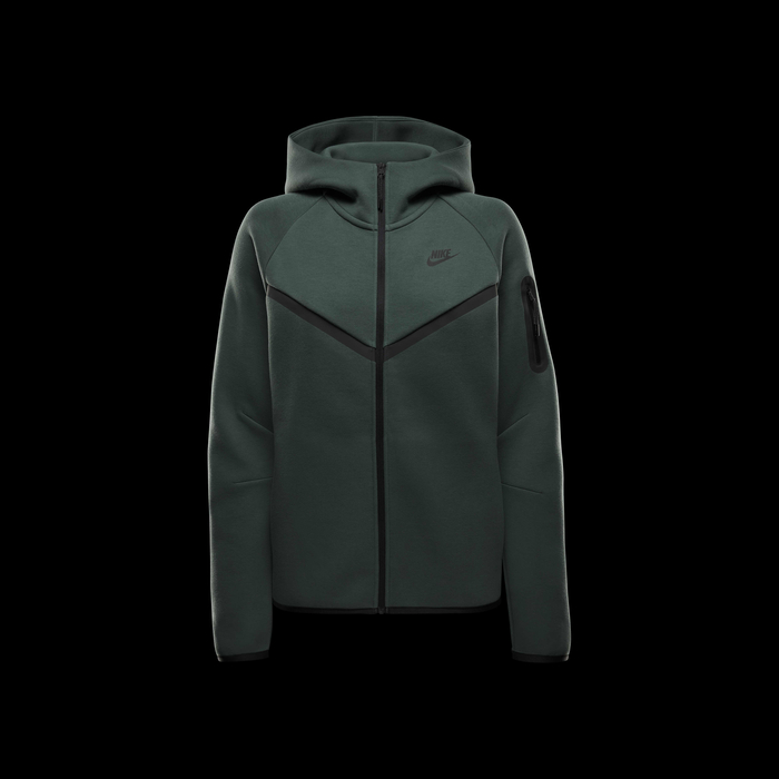 NIKE W NSW TCH FLC WR FZ HDY - VNTGE GREEN/BLK