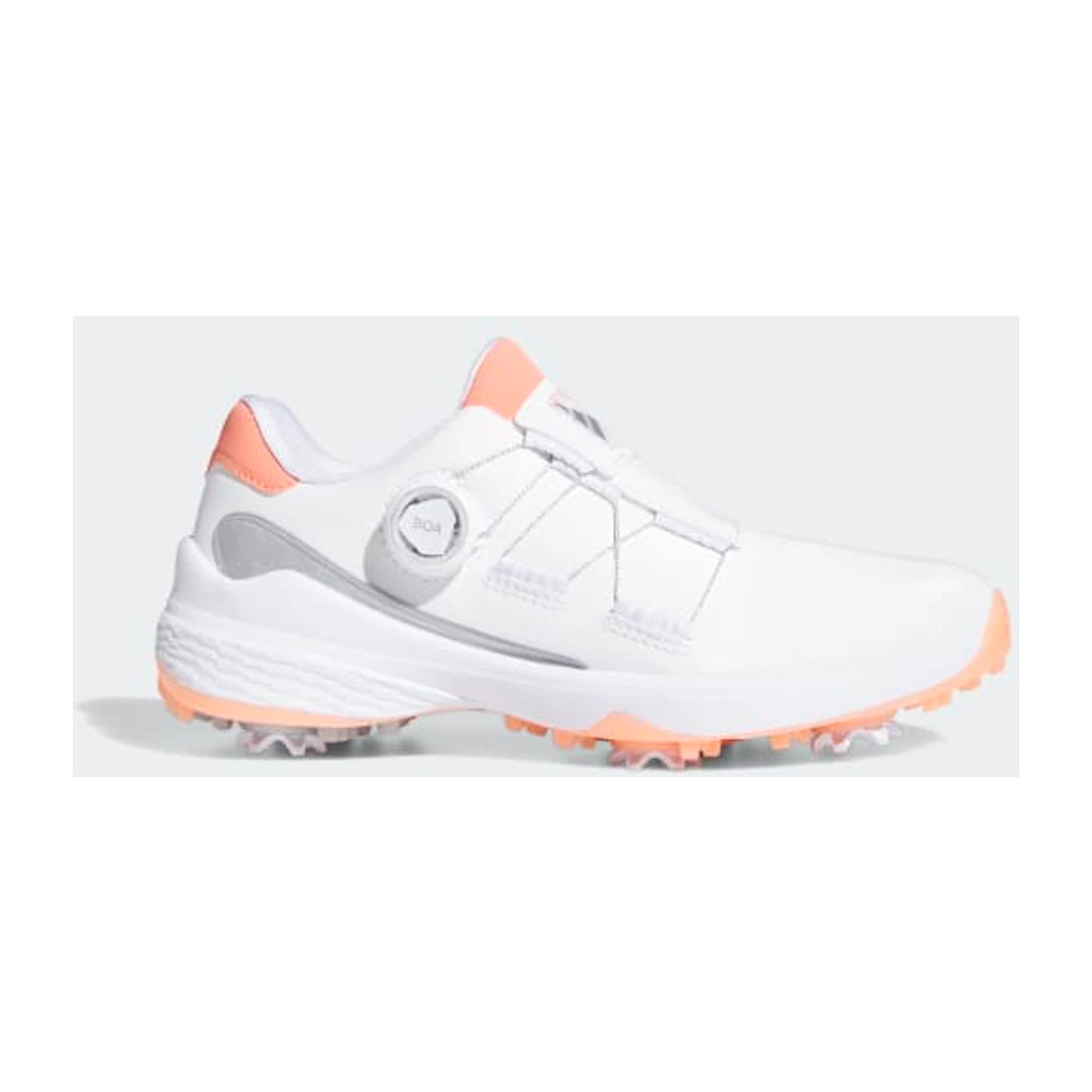 ADIDAS WOMENS ZG23 BOA GOLF SHOES - WHITE/CORAL/SILVER