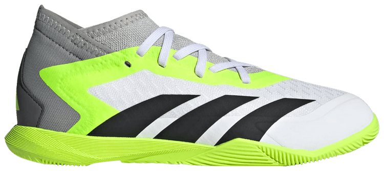 ADIDAS PREDATOR ACCURACY.3 INDOOR FOOTBALL BOOTS  JUNIOR - CLOUD WHITE/CORE BLACK/LUCID LEMON