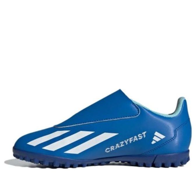 ADIDAS X CRAZYFAST.4 TURF FOOTBALL BOOTS JUNIOR HOOK-AND-LOOP TRAINERS