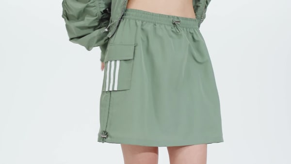 ADIDAS ORIGINALS W SG 3 STRP CARGO SKIRT - trace green