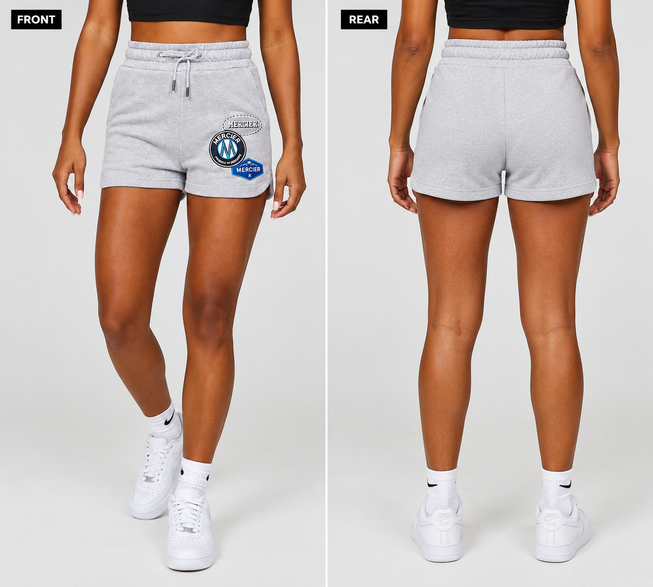 MERCIER W ORIGINAL BADGE SHORT 2.0 - Grey Marl