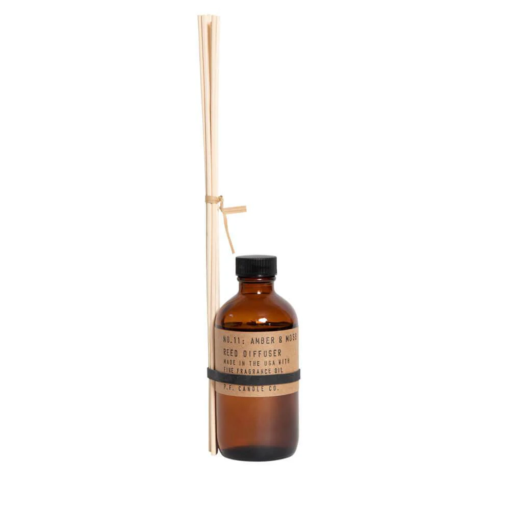 P.F. CANDLE CO NO.11 AMBER & MOSS 3.5 OZ REED DIFFUSER - BROWN