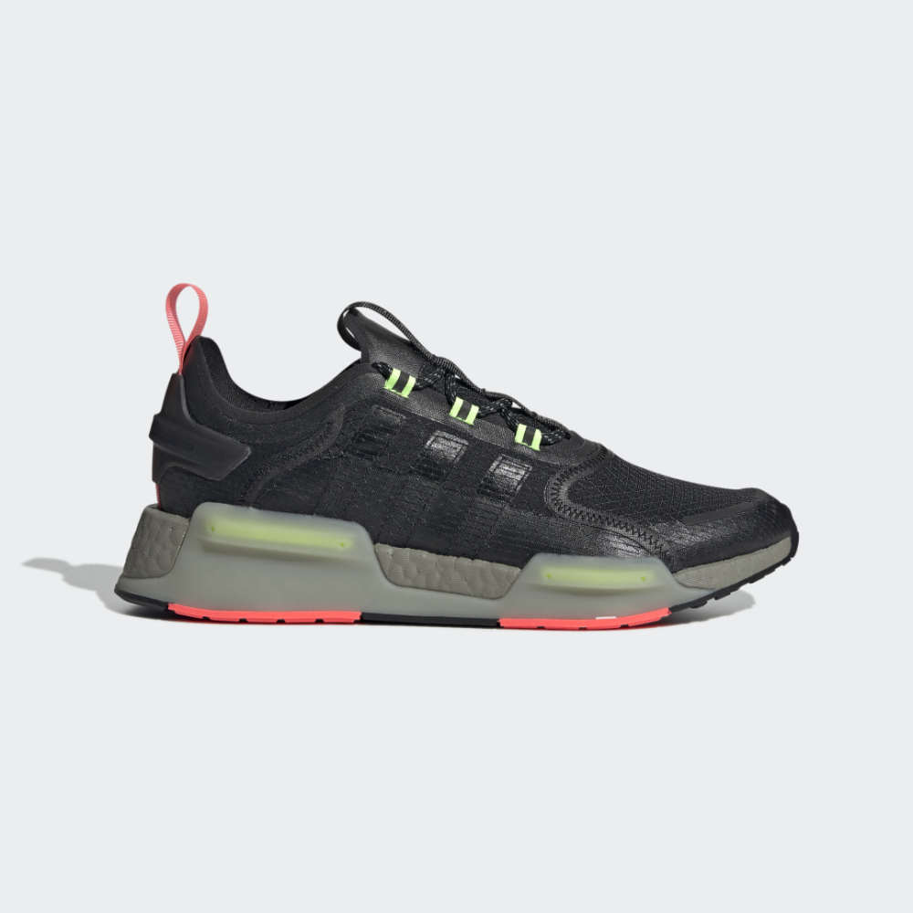 ADIDAS MENS ORIGINALS NMD_V3 TRAINERS - CORE BLACK/SIGNAL GREEN