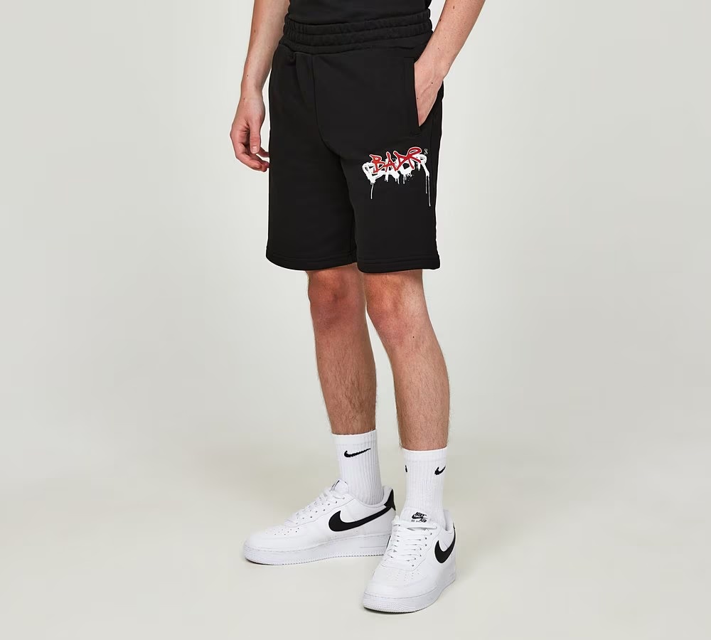 BADR DISTRICT GRAFFITI SHORT - BLACK / RED