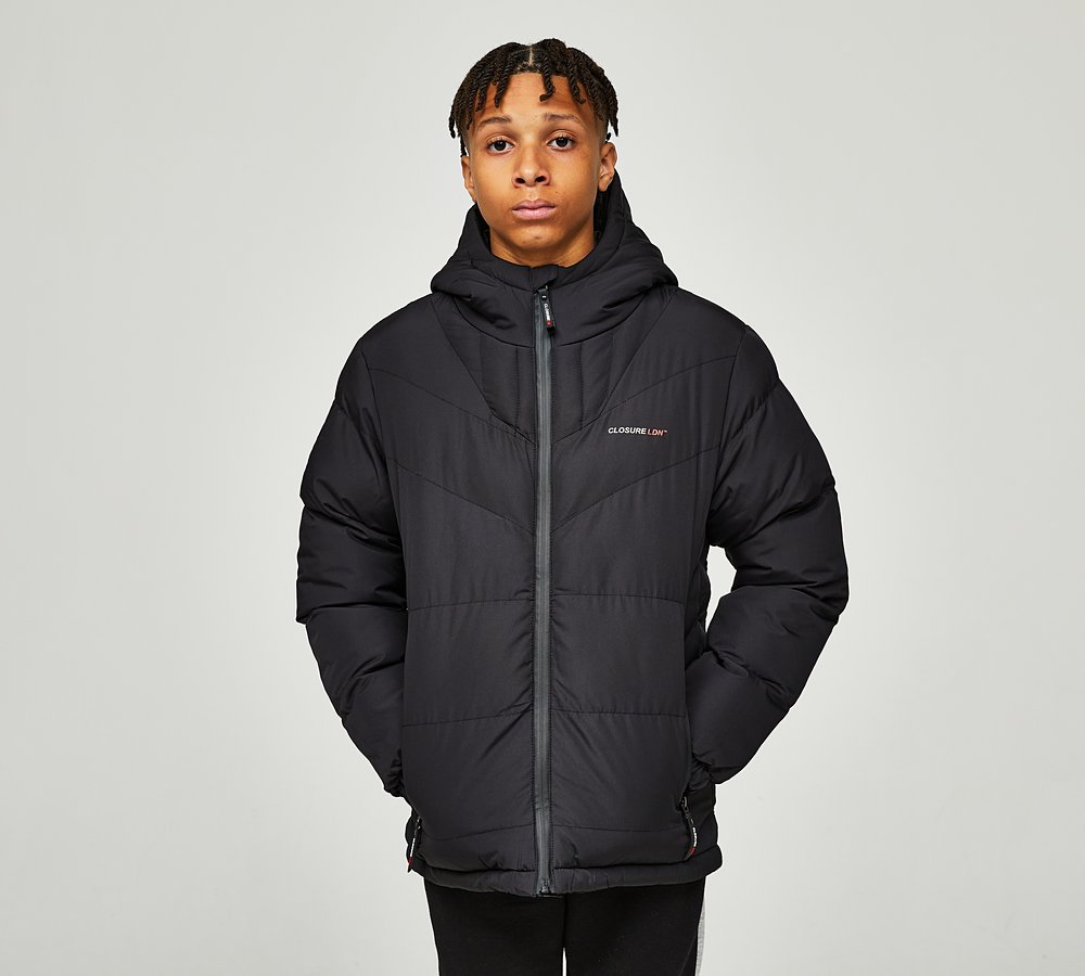 CLOSURE LONDON TECH PUFFER JACKET - BLACK