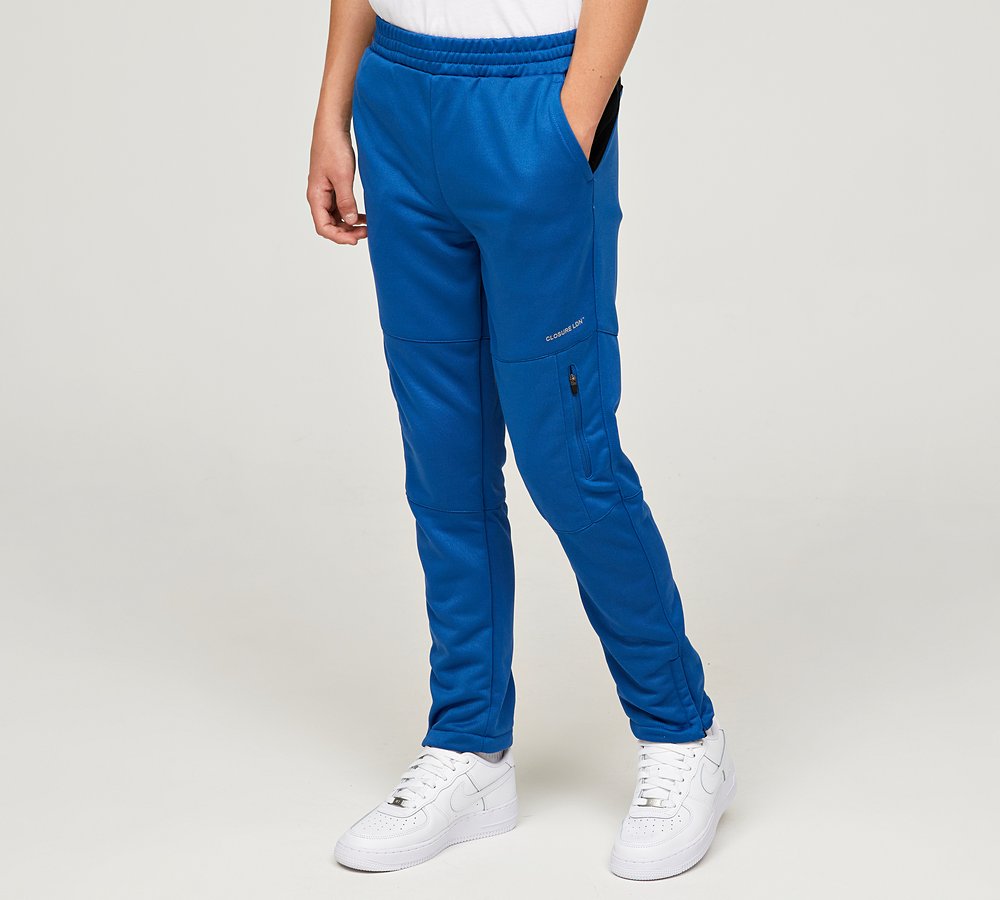 CLOSURE LONDON POLY TRACK PANT - COURT BLUE/BLACK