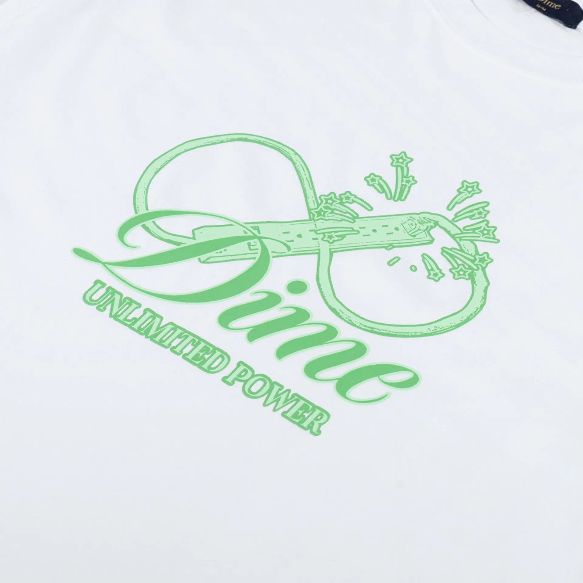 DIME CURSIVE POWER T-SHIRT - WHITE