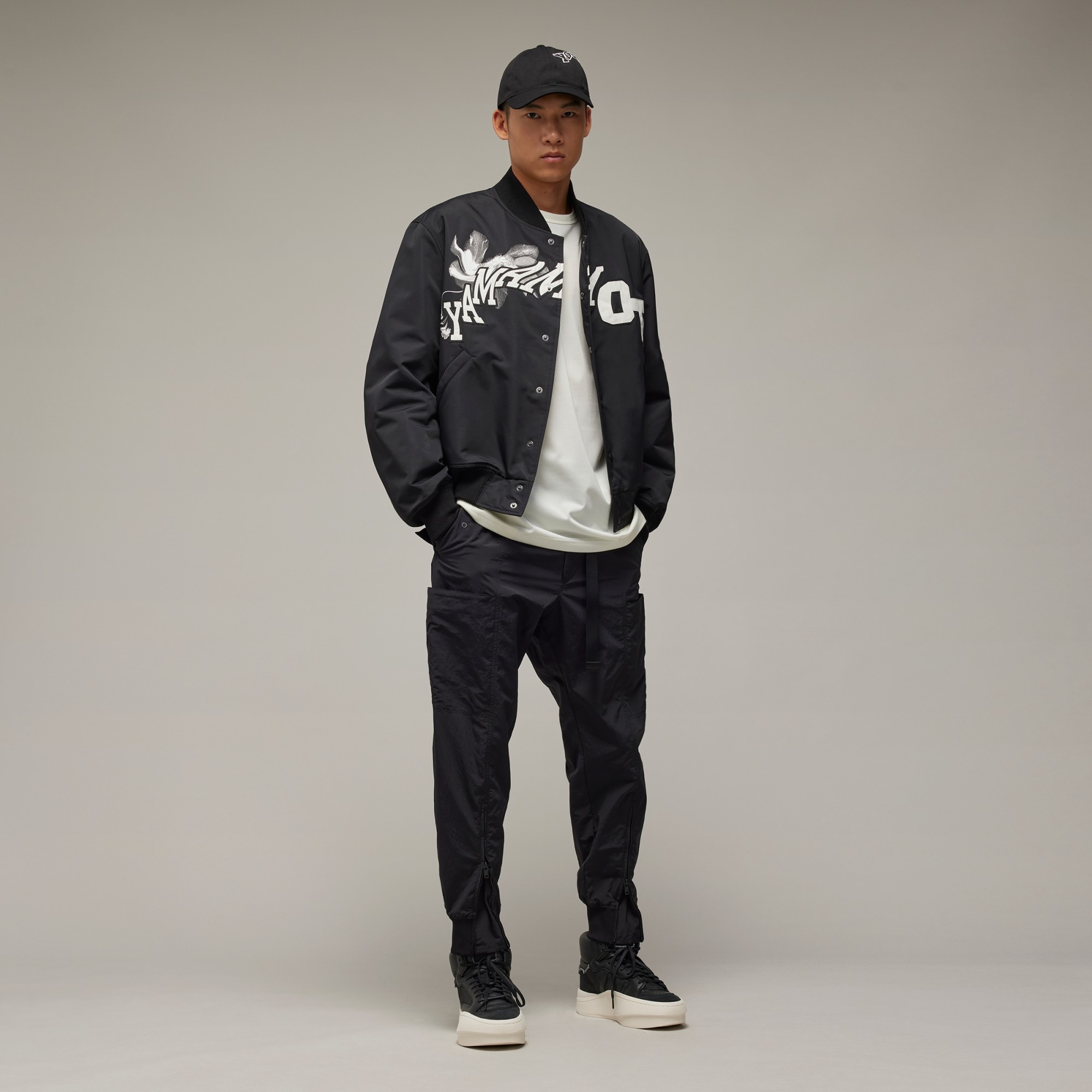 ADIDAS Y-3 MENS CUFFED NYLON PANTS