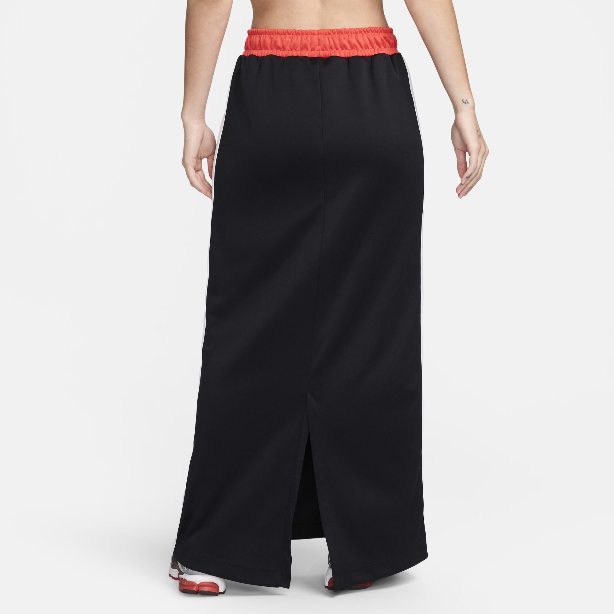 NIKE W NSW PK SKIRT SW - BLACK/LT CRIMSON