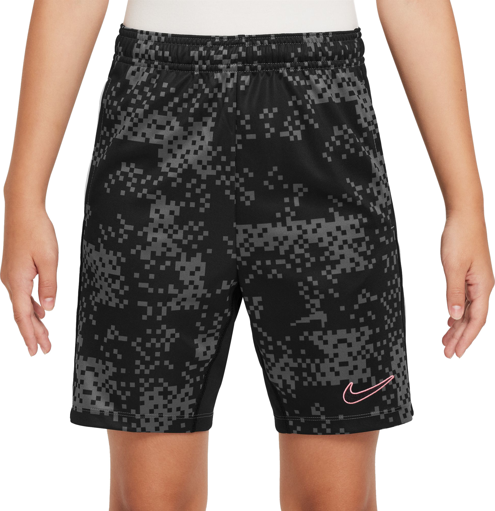 NIKE ACADEMY AOP SHORT - IRON GREY / BLACK / SUNSET PULSE