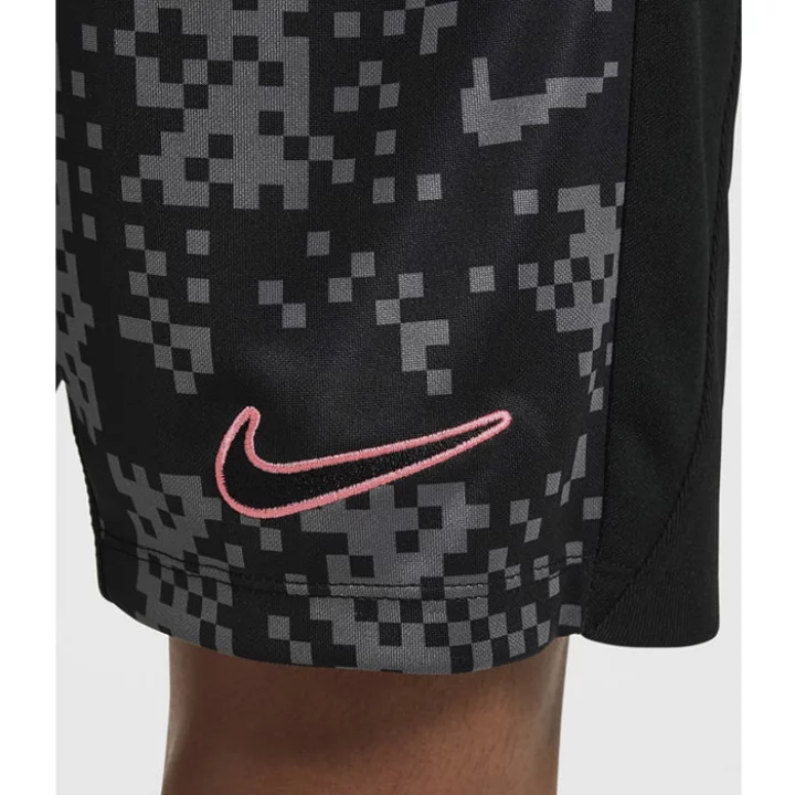 NIKE ACADEMY AOP SHORT - IRON GREY / BLACK / SUNSET PULSE
