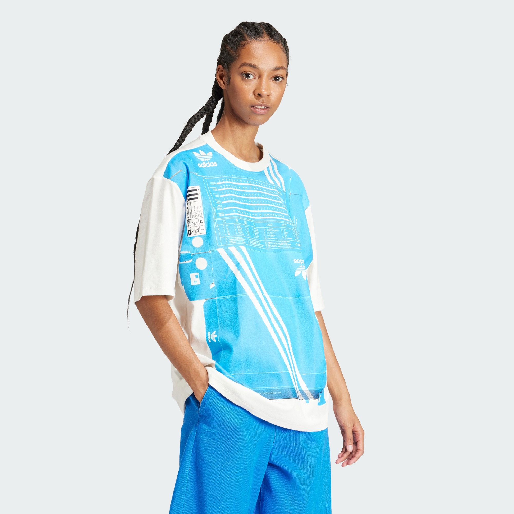ADIDAS ORIGINALS X KSENIASCHNAIDER DECONSTRUCTED BOX TEE