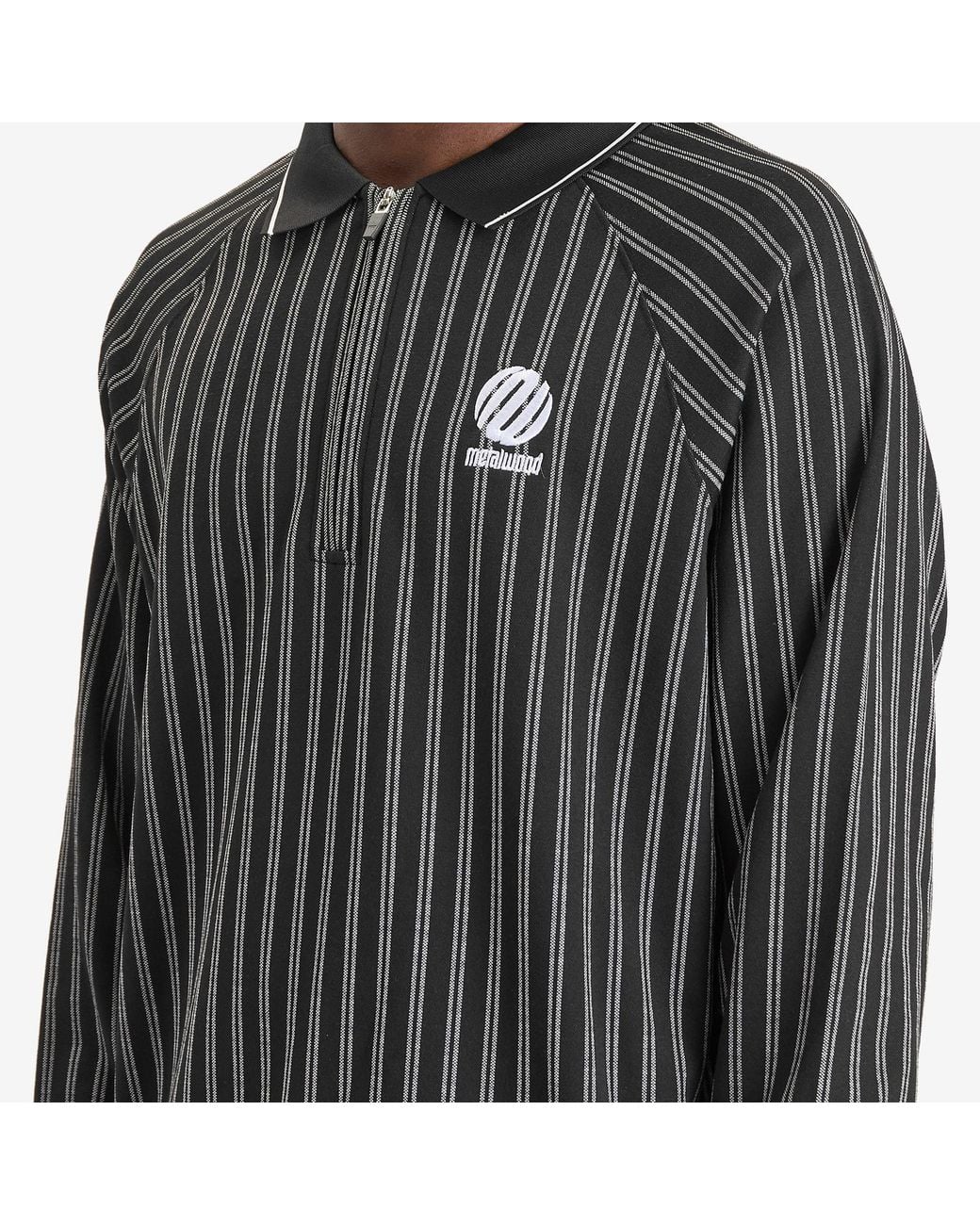METALWOOD RIBBED LS POLO - BLACK