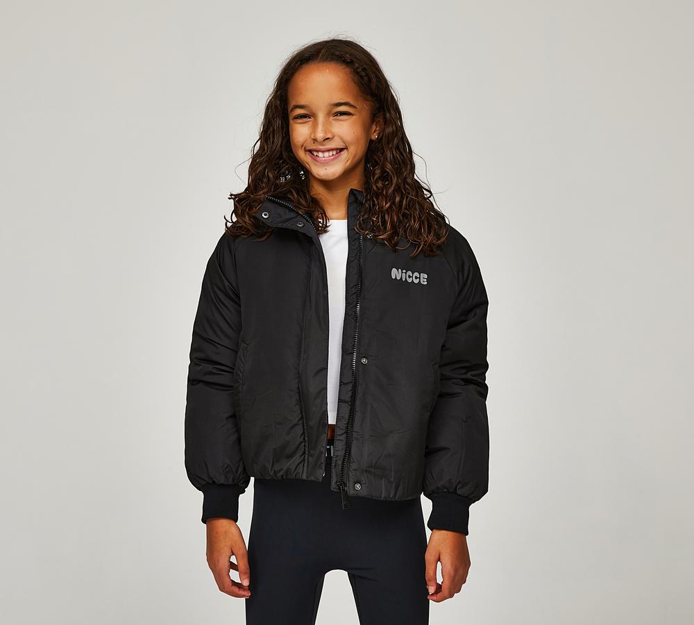 NICCE JUNIOR GIRLS MYLEE HOODED JACKET  - BLACK