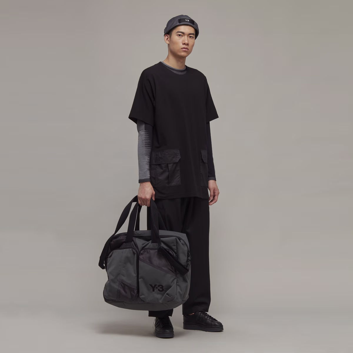 ADIDAS x Y-3 CREPE JERSEY SHORT SLEEVE POCKET T-SHIRT 